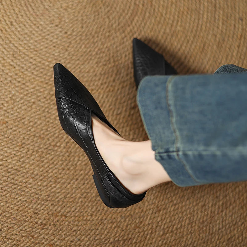 Naomi Genuine Leather Flats