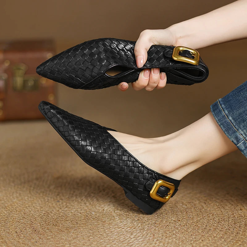 Naomi Genuine Leather Flats