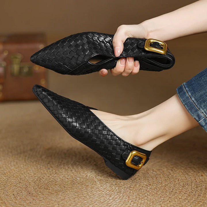 Naomi Genuine Leather Flats
