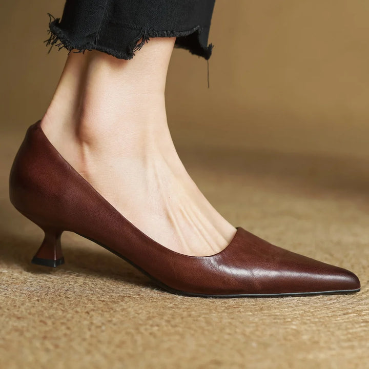 Rhea Genuine Leather Heels