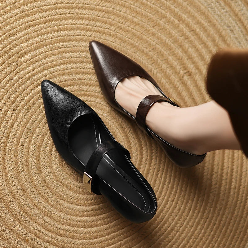 Leona Genuine Leather Heels