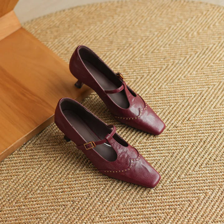 Talia Genuine Leather Heels