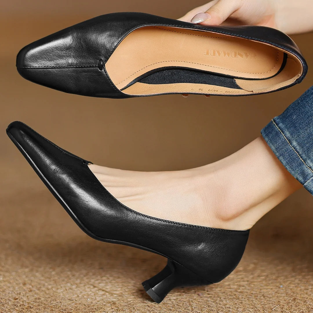 Evelyn Genuine Leather Heels