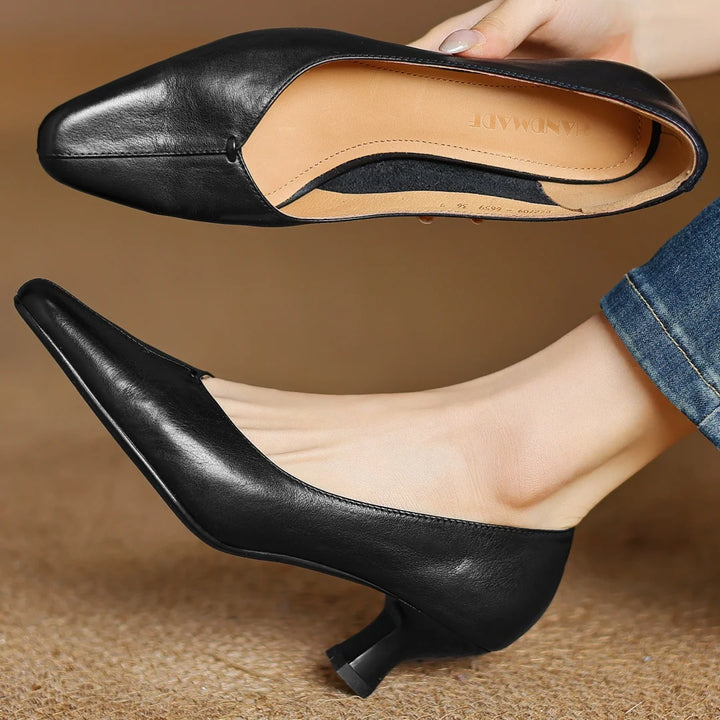 Evelyn Genuine Leather Heels