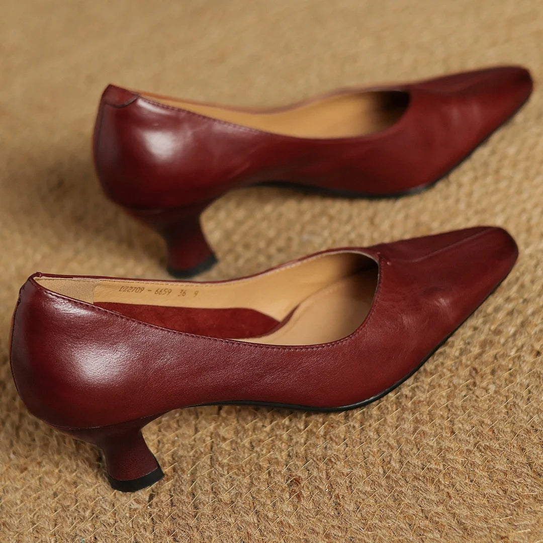 Evelyn Genuine Leather Heels