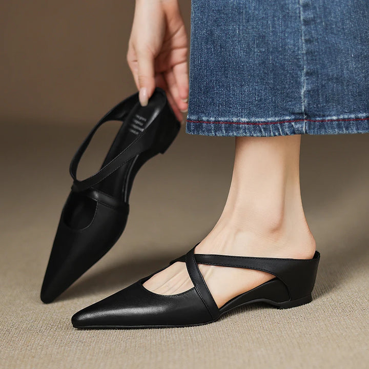 Mirella Genuine Leather Mules