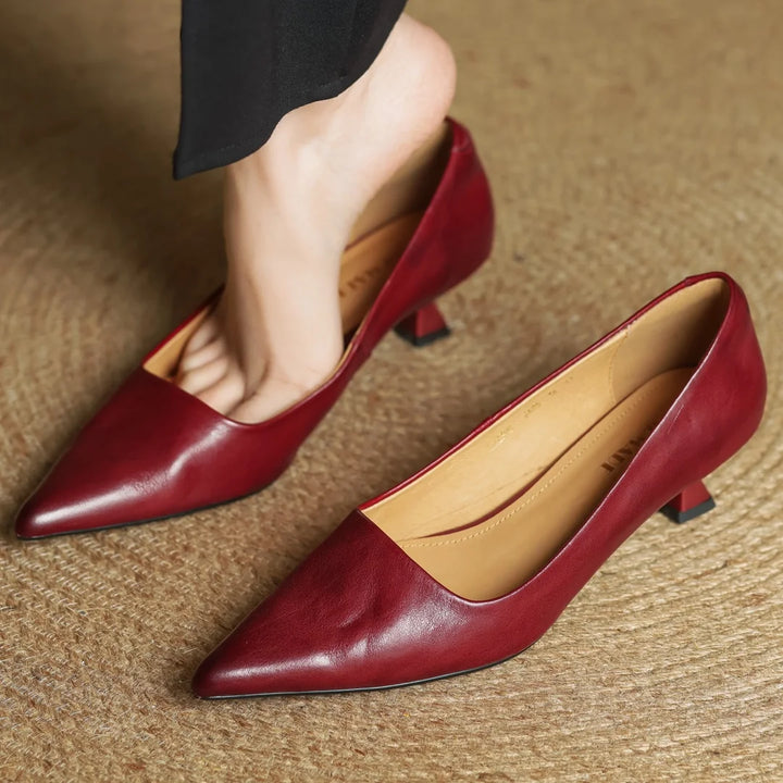 Rhea Genuine Leather Heels
