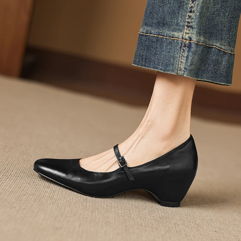 Maria Genuine Leather Heels