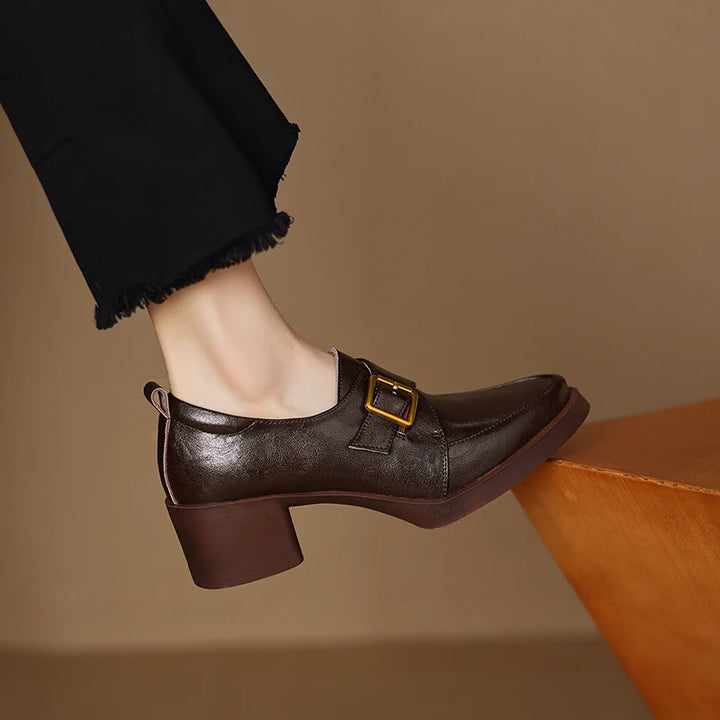 Caroline Genuine Leather Heels