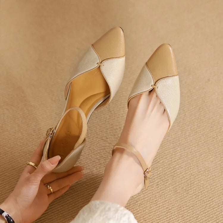 Elena Genuine Leather Heels
