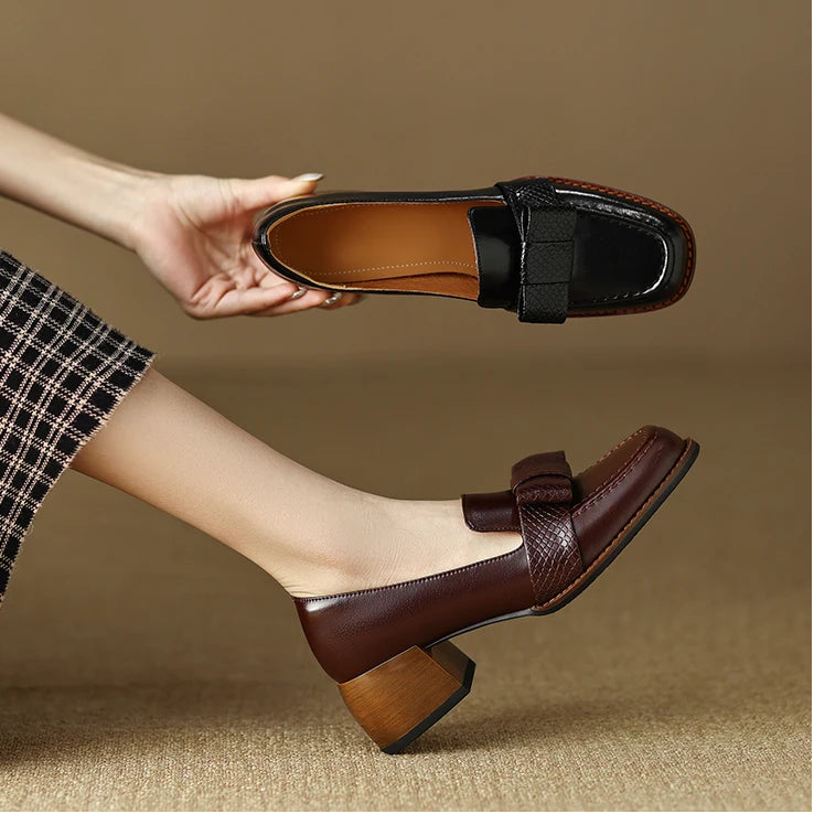 Maribel Genuine Leather Heels