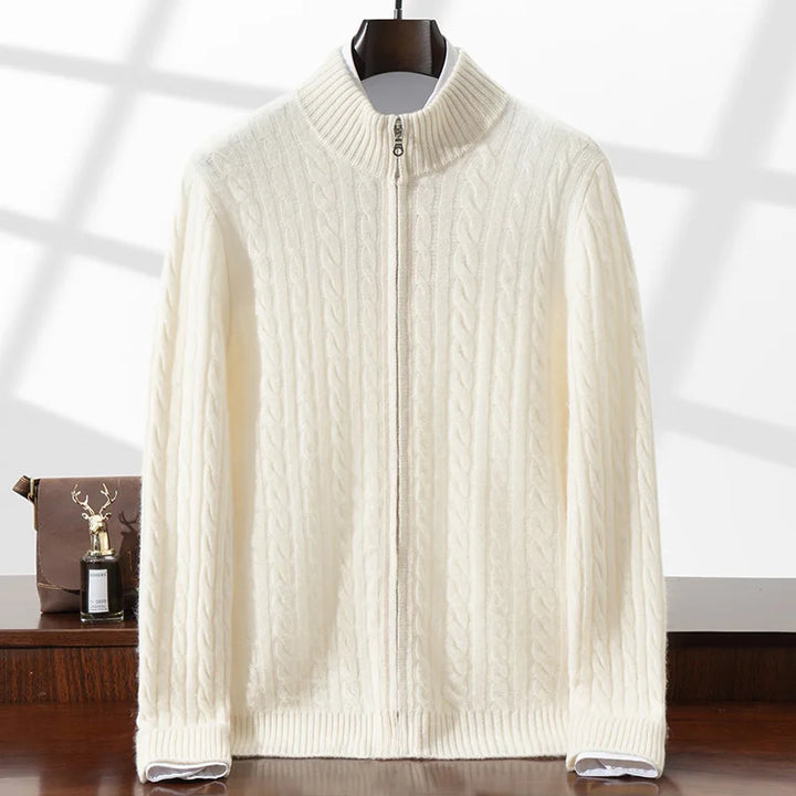 Graham Cashmere Zip Sweater
