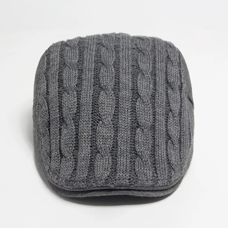 Harlan Cable Knit Driving Cap