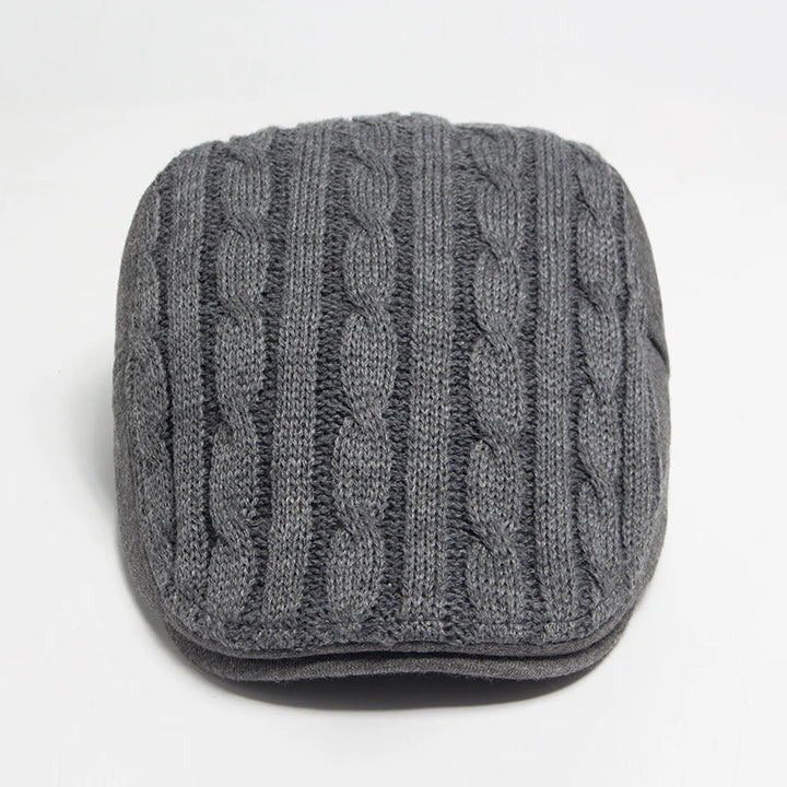 Harlan Cable Knit Driving Cap