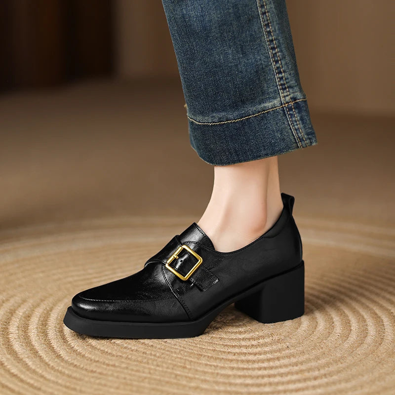 Caroline Genuine Leather Heels
