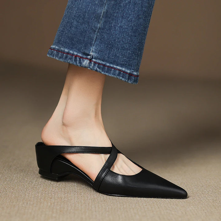 Mirella Genuine Leather Mules