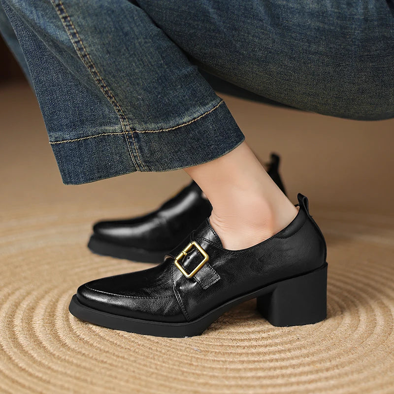 Caroline Genuine Leather Heels
