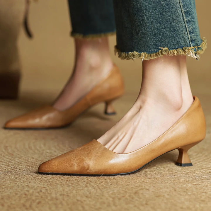 Rhea Genuine Leather Heels