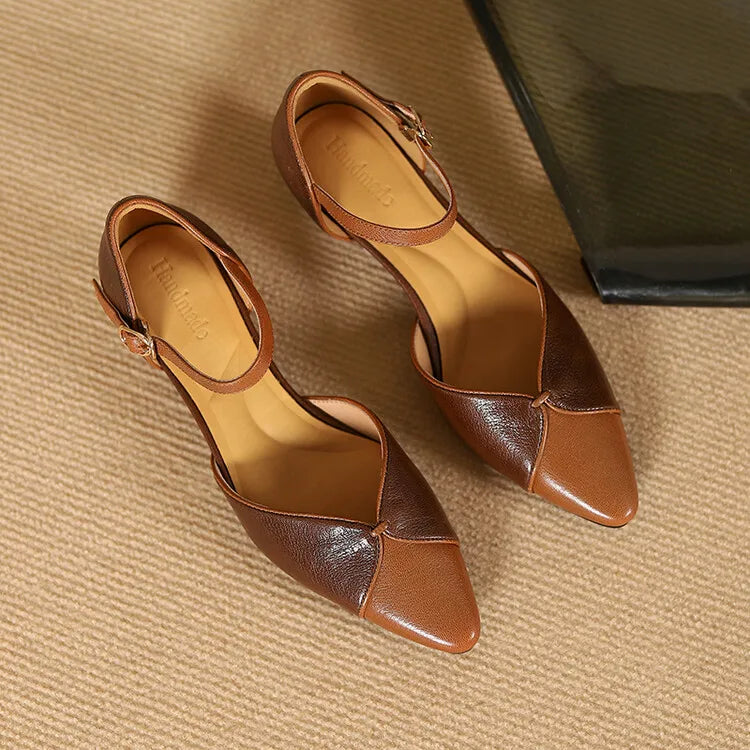 Elena Genuine Leather Heels