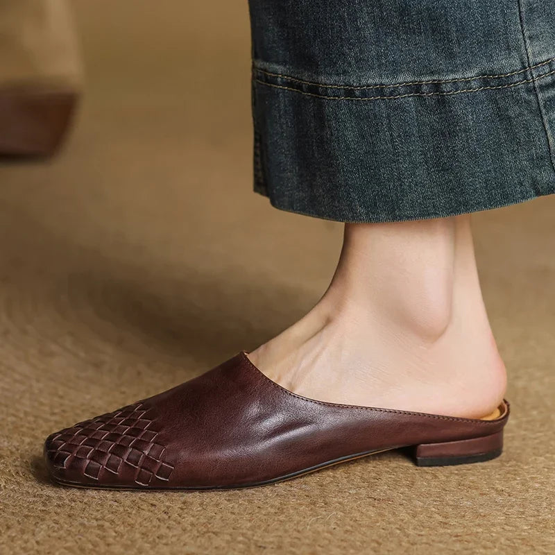 Camille Genuine Leather Mules