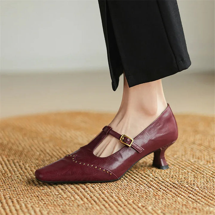 Talia Genuine Leather Heels