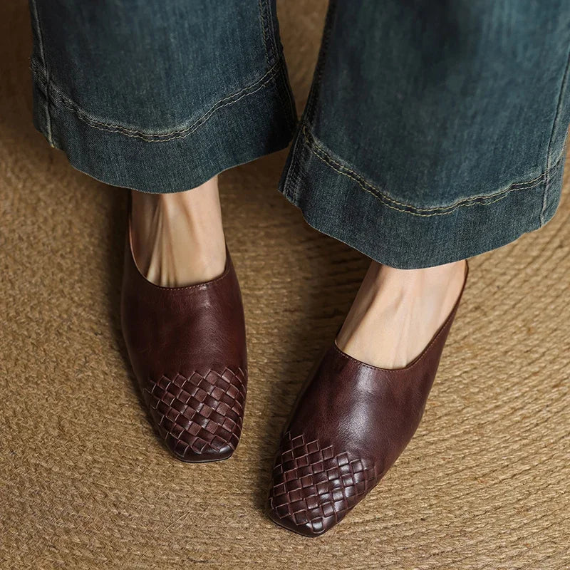 Camille Genuine Leather Mules