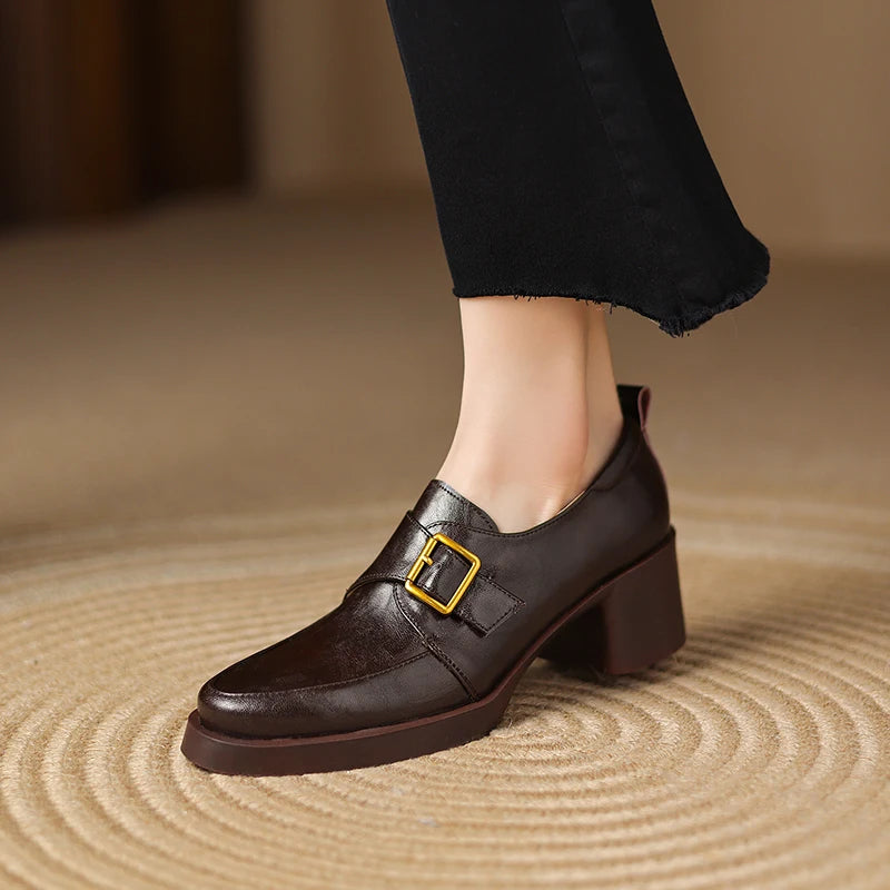 Caroline Genuine Leather Heels