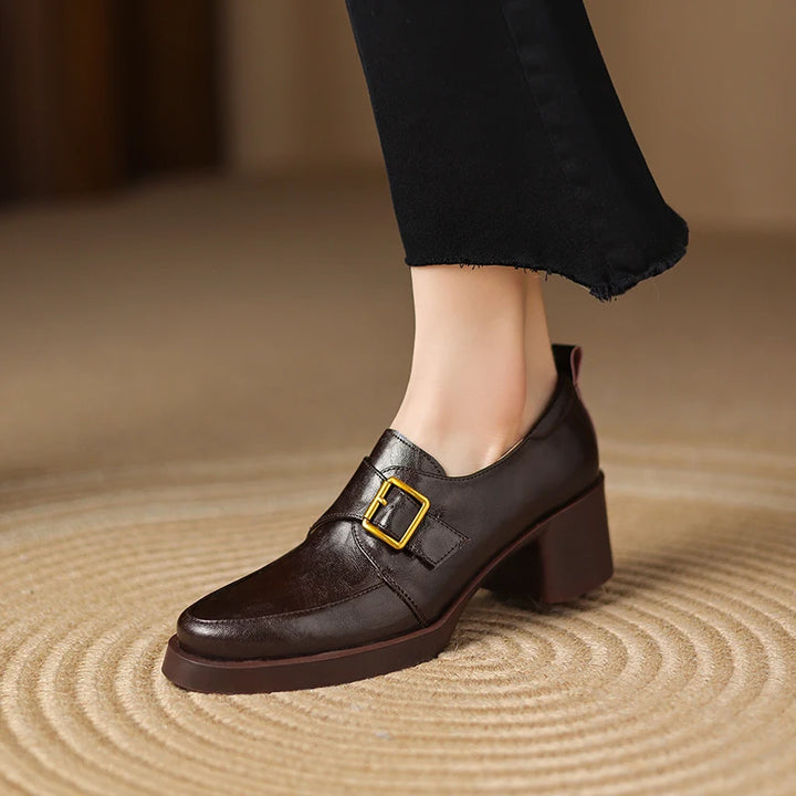 Caroline Genuine Leather Heels