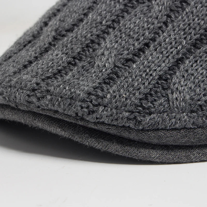 Harlan Cable Knit Driving Cap