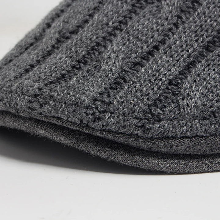 Harlan Cable Knit Driving Cap