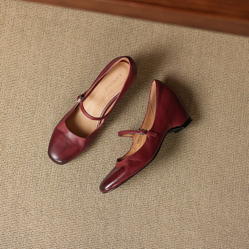 Maria Genuine Leather Heels