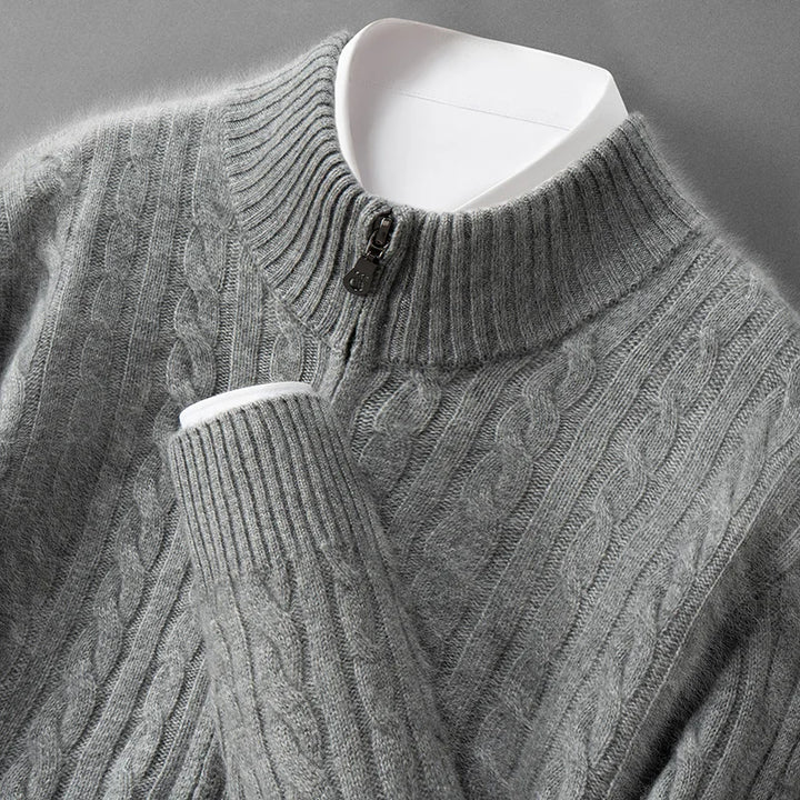 Graham Cashmere Zip Sweater