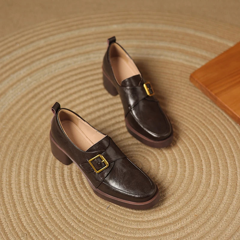 Caroline Genuine Leather Heels