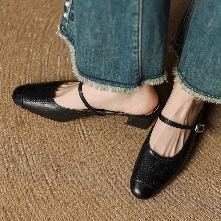 Mareya Genuine Leather Mules