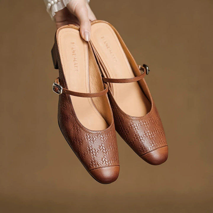 Mareya Genuine Leather Mules