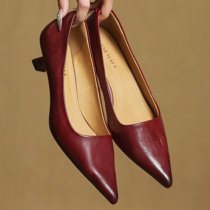 Rhea Genuine Leather Heels