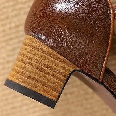 Elena Genuine Leather Heels