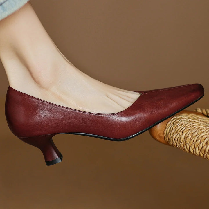 Evelyn Genuine Leather Heels