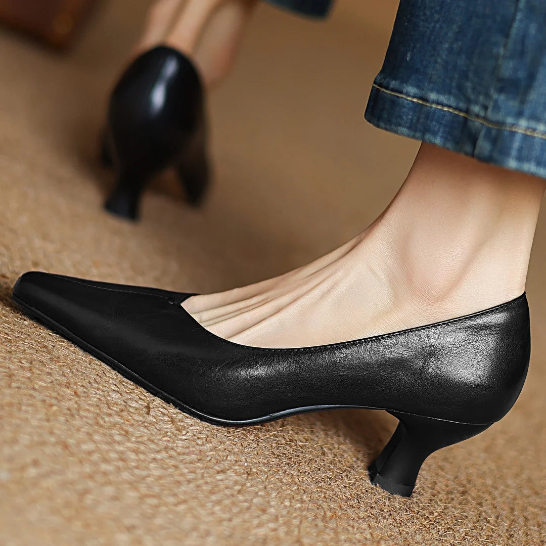 Evelyn Genuine Leather Heels