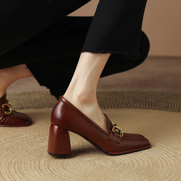 Vivienne Genuine Leather Heels