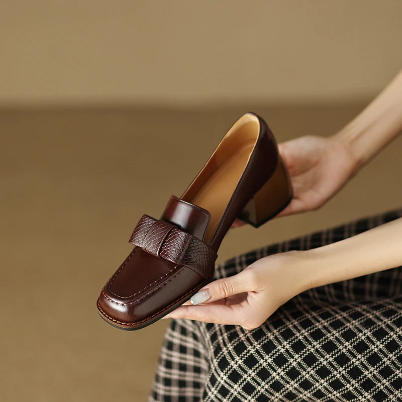 Maribel Genuine Leather Heels