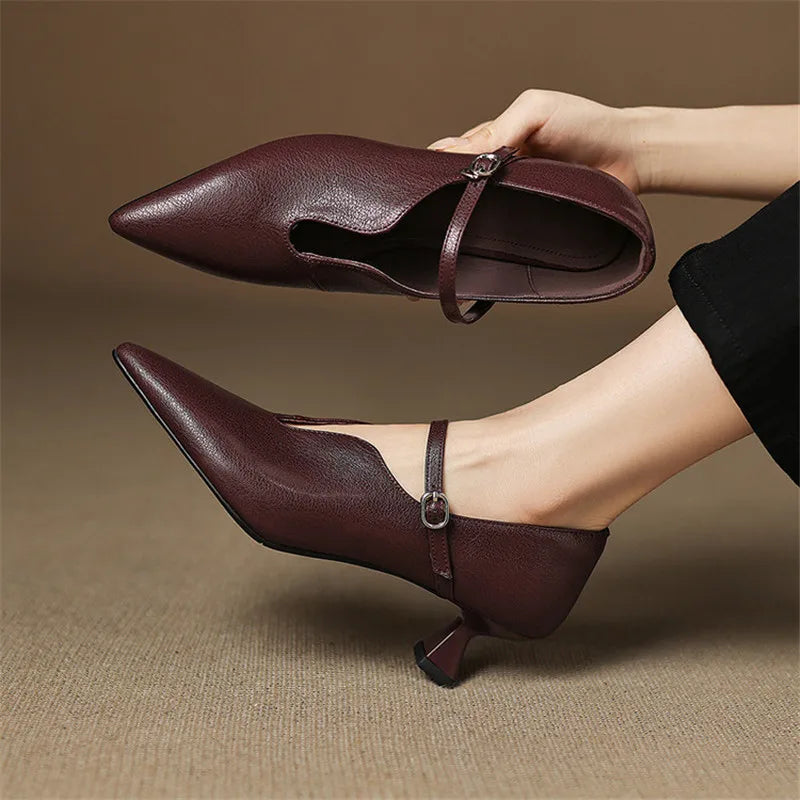 Nyla Genuine Leather Heels