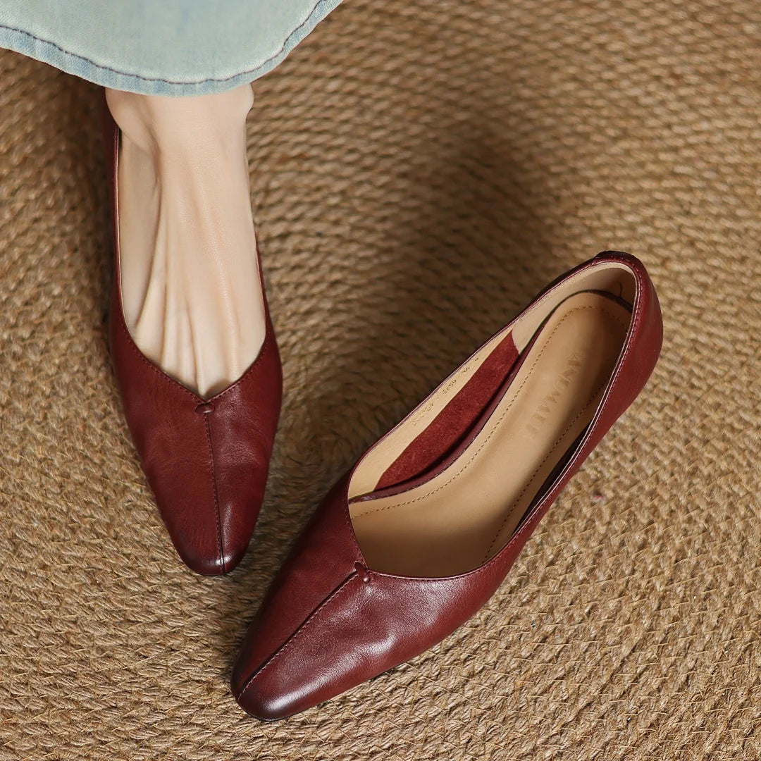 Evelyn Genuine Leather Heels