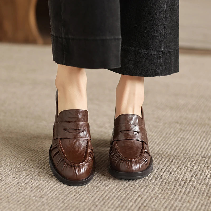 Simone Genuine Leather Heels