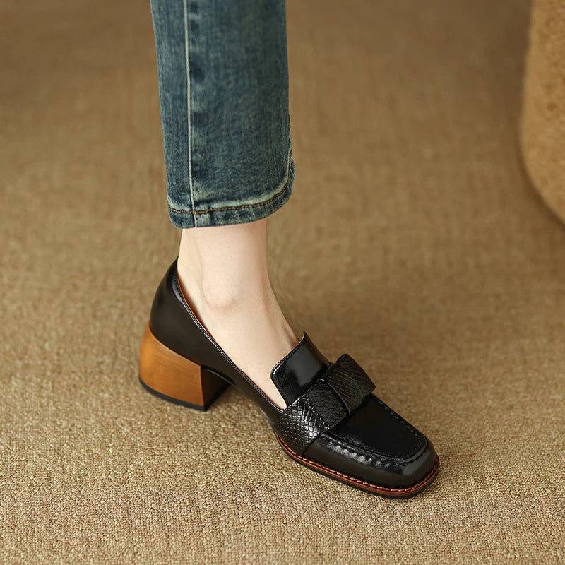 Maribel Genuine Leather Heels