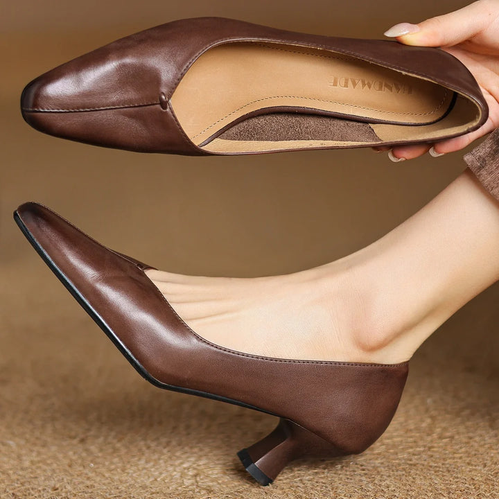Evelyn Genuine Leather Heels