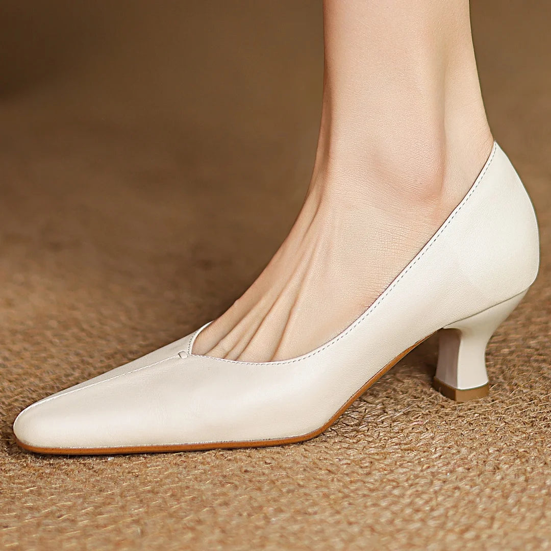 Evelyn Genuine Leather Heels