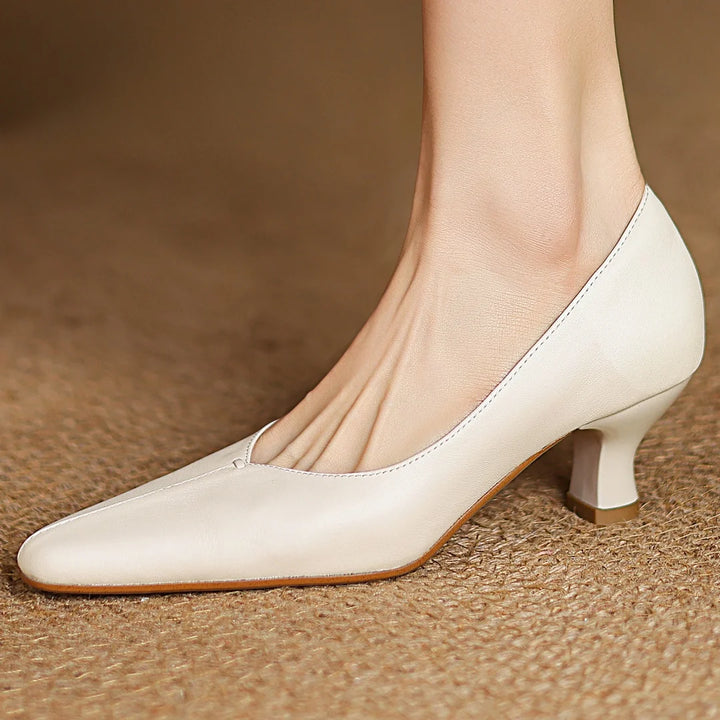 Evelyn Genuine Leather Heels