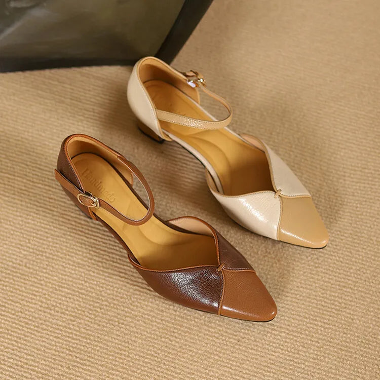 Elena Genuine Leather Heels