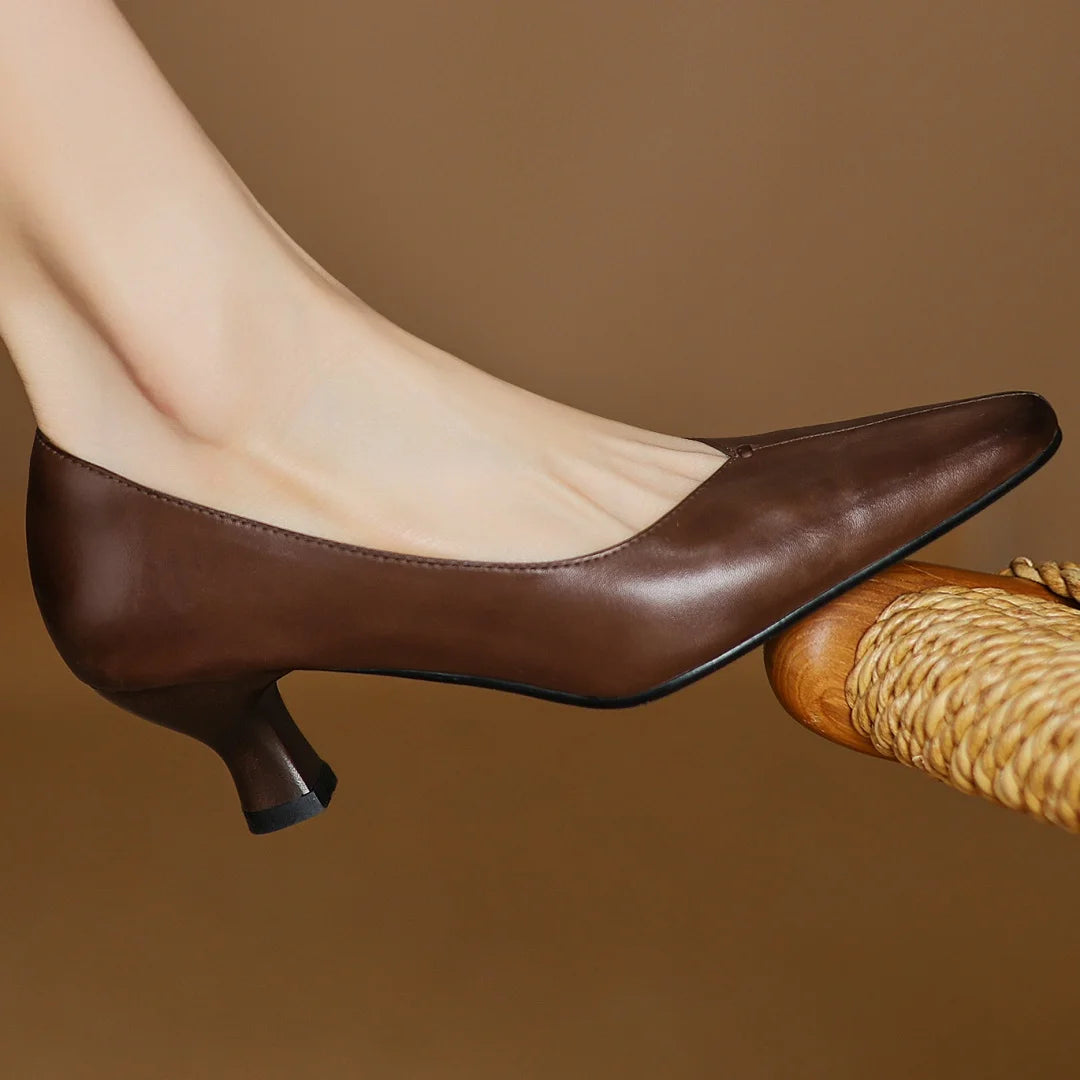 Evelyn Genuine Leather Heels